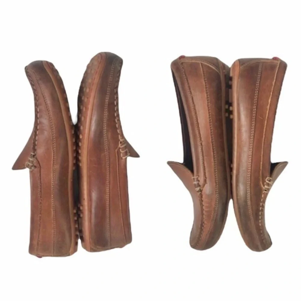 Allen Edmonds Interstate 90 Tan Camel Leather‎ Driving Shoes Loafers Size 10